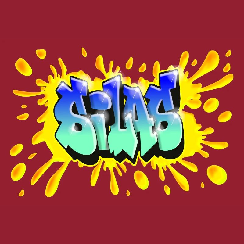 Graffiti SILAS NAME GESCHENK GEBURTSTAG GEBURT