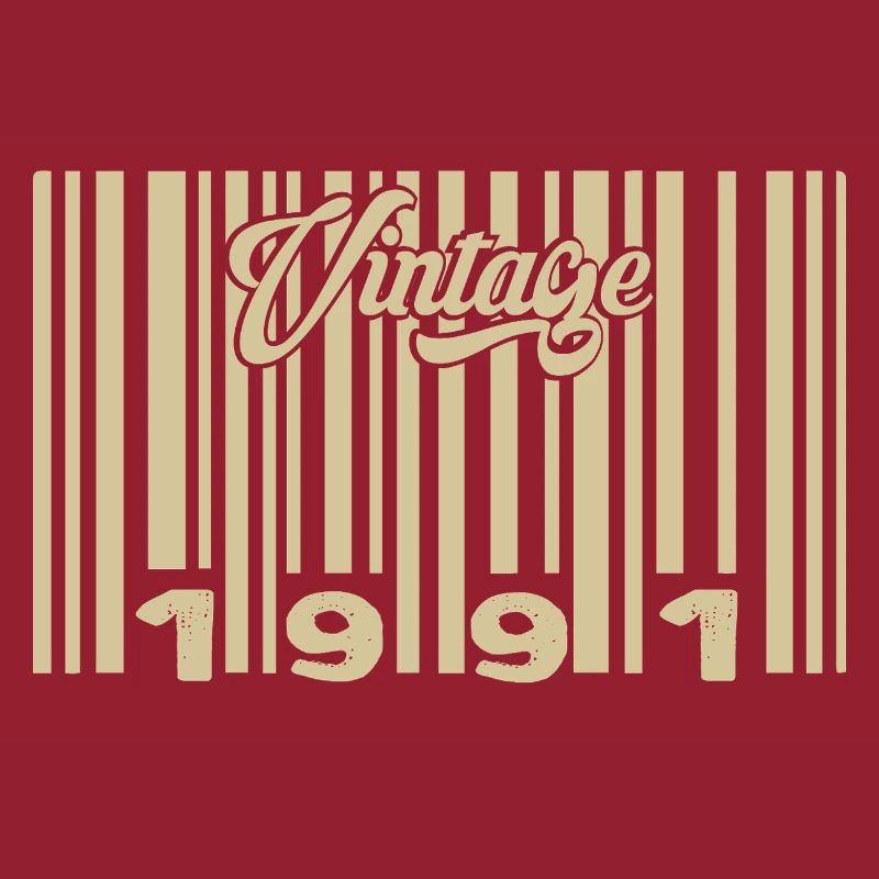 Vintage 1991 Barcode 1991: Year 2025.