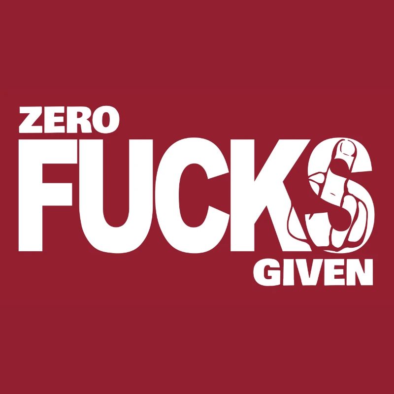 Zéro Fucks Compte tenu blanc