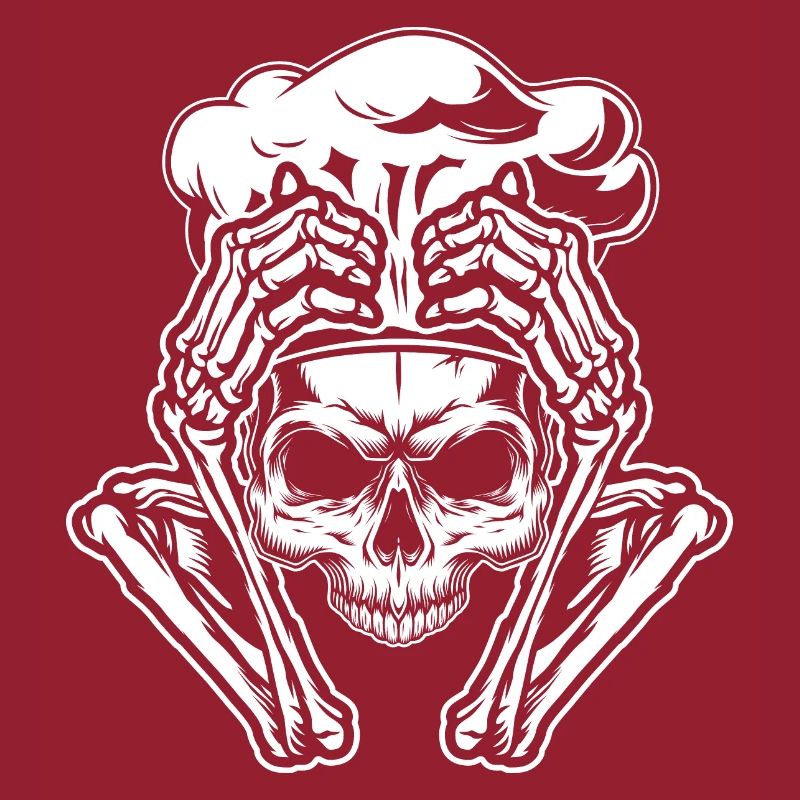Goth Chef Koch Schädel Skull