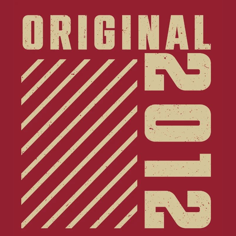 Original 2012 Authentic 2012 Vintage Bursdag