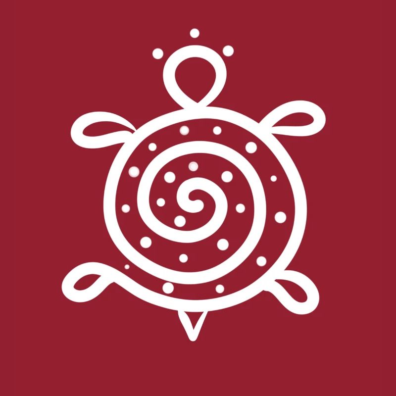 Weißes Schildkrötensymbol