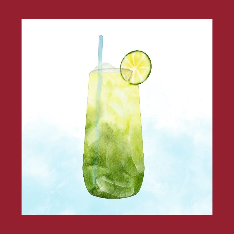Refreshing Lime Cocktail Art