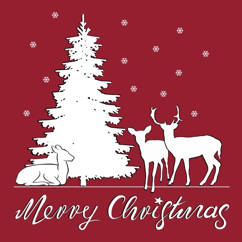 Deer under the Christmas tree