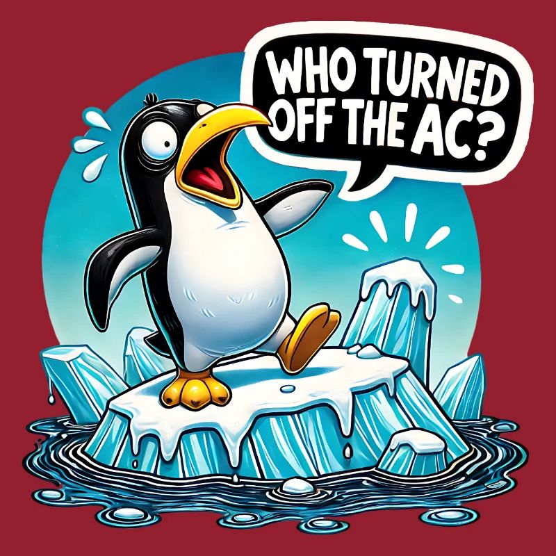 Funny Penguin Global Warming