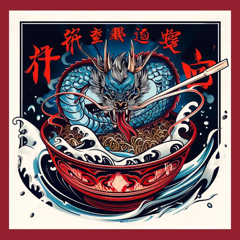 Drache mit Nudeln