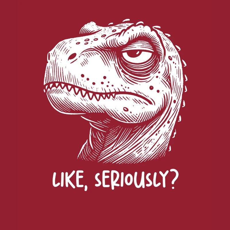 t-rex Dinosaur Unamused Like Seriously Judging Sar