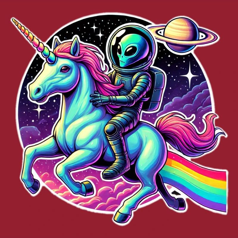 Alien trifft auf Einhorn