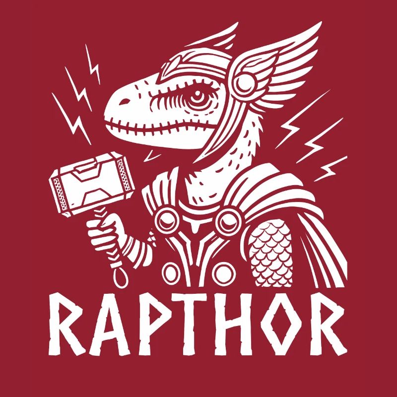 Raptor rapthor funny viking vikings pun dinosaur