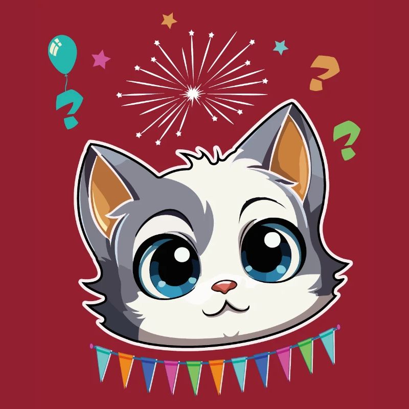 Conception de célébration de fête d’anniversaire - Chat mignon