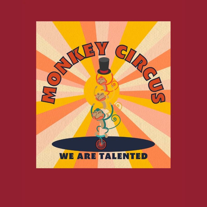Monkey Circus - orange yellow