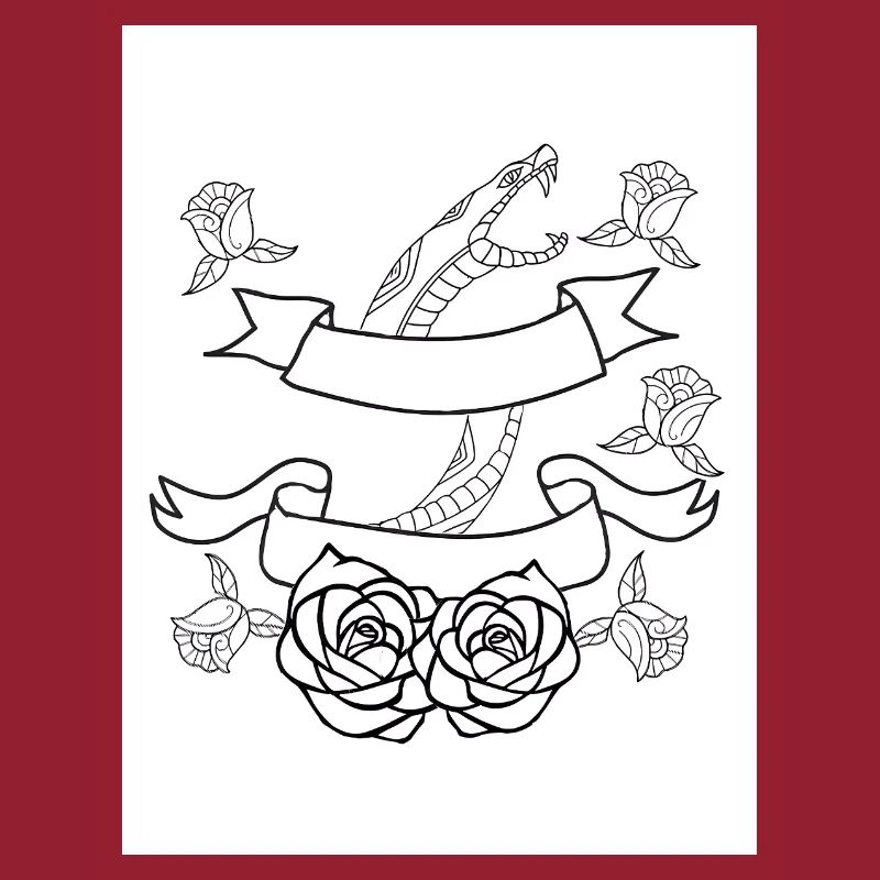 Blume Tattoo Malvorlage Muster