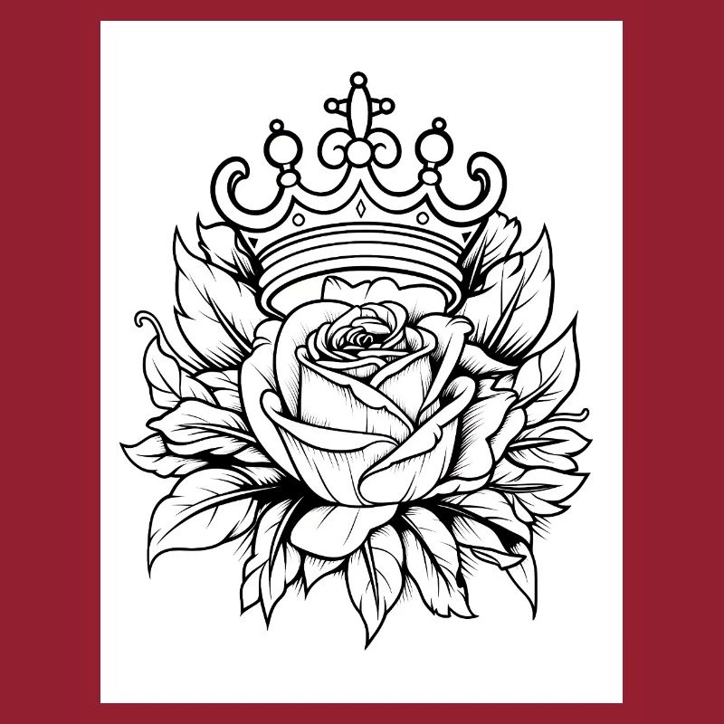 Flower Tattoo #10 Coloring Page Pattern