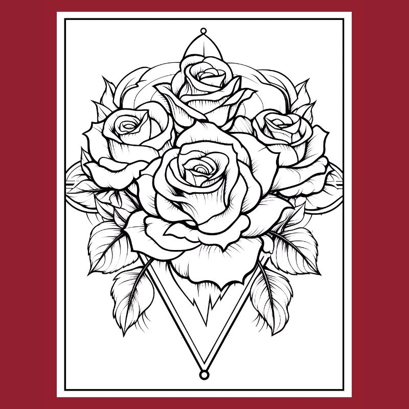 Blume Tattoo #18 Malvorlage Muster