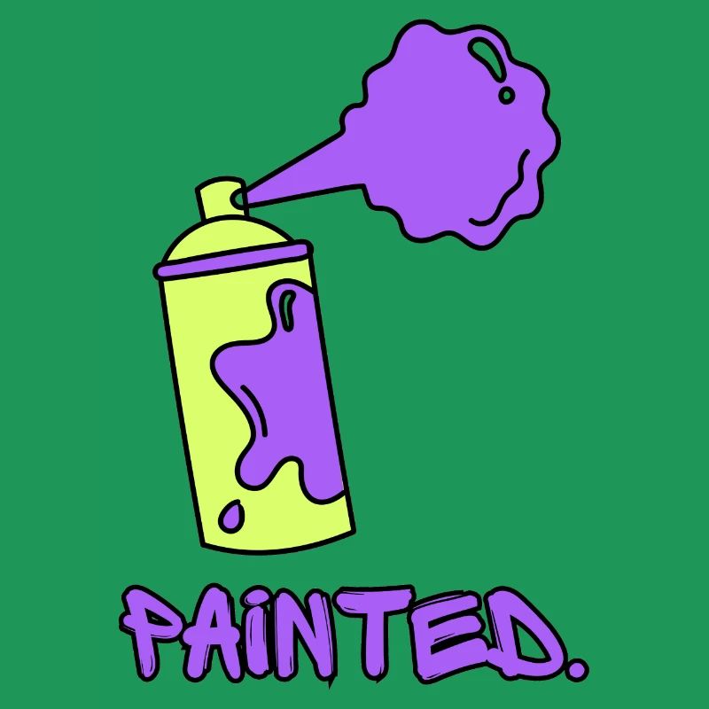 Peint - Vert/Violet