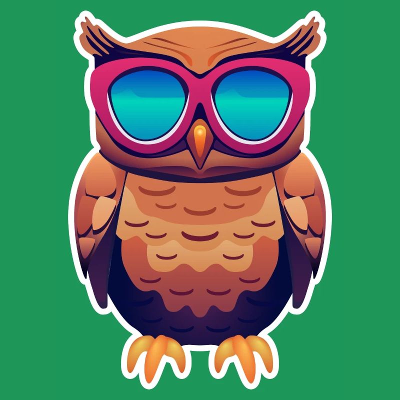 coole Eule mit Sonnenbrille
