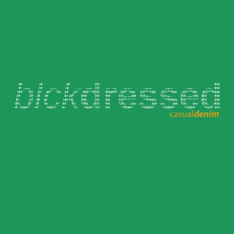 blckdressed text in text design