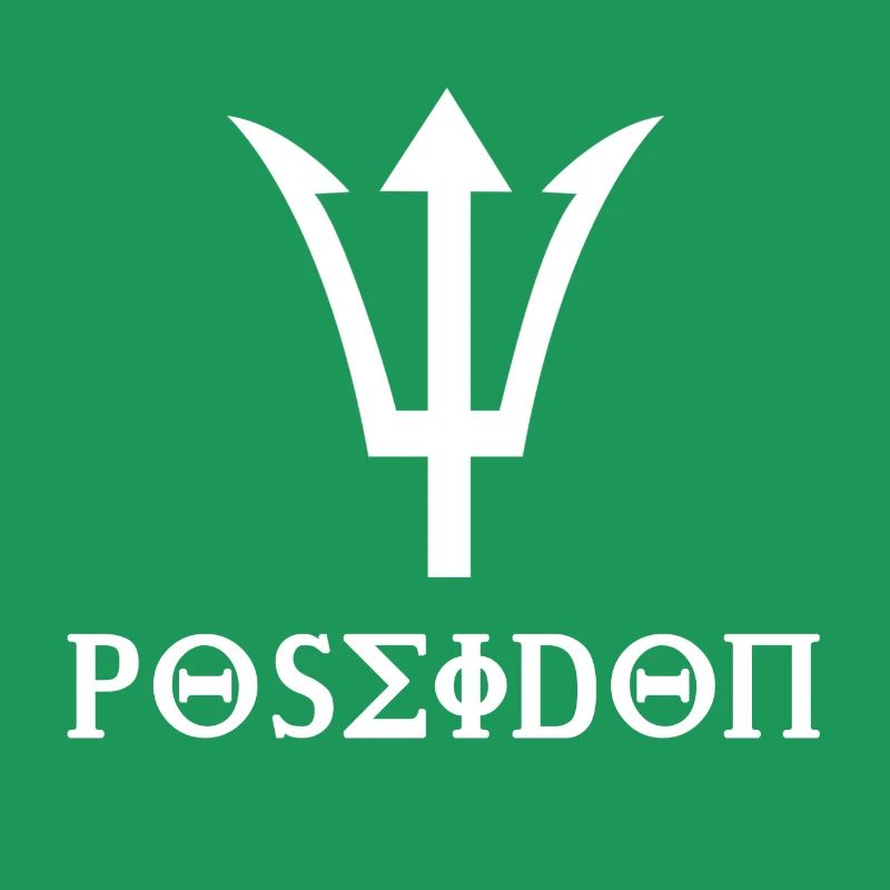 Poseidon design with trident gift idea white