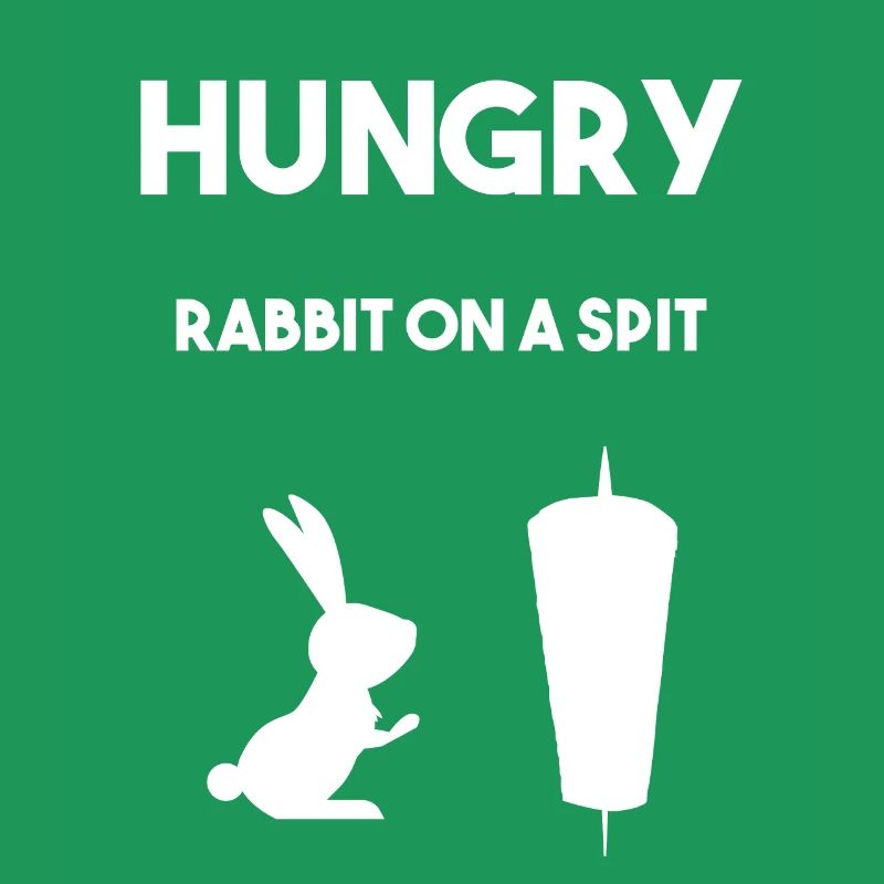 Rabbit on a spit withe