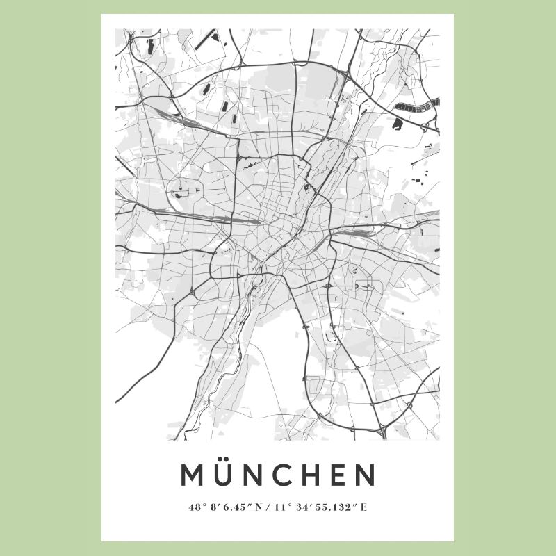 Munich map city map Citymap map Munich