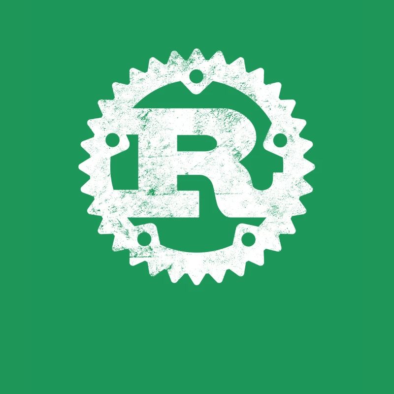 Rust Programming logo imprimé en détresse
