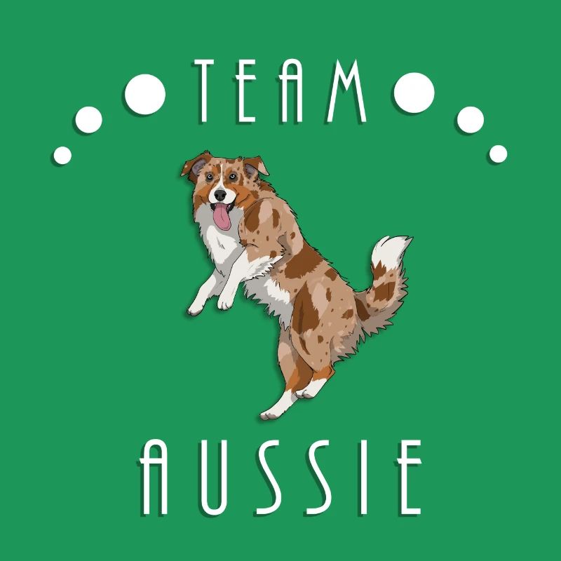 Team Aussie - Red Merle (with tail)