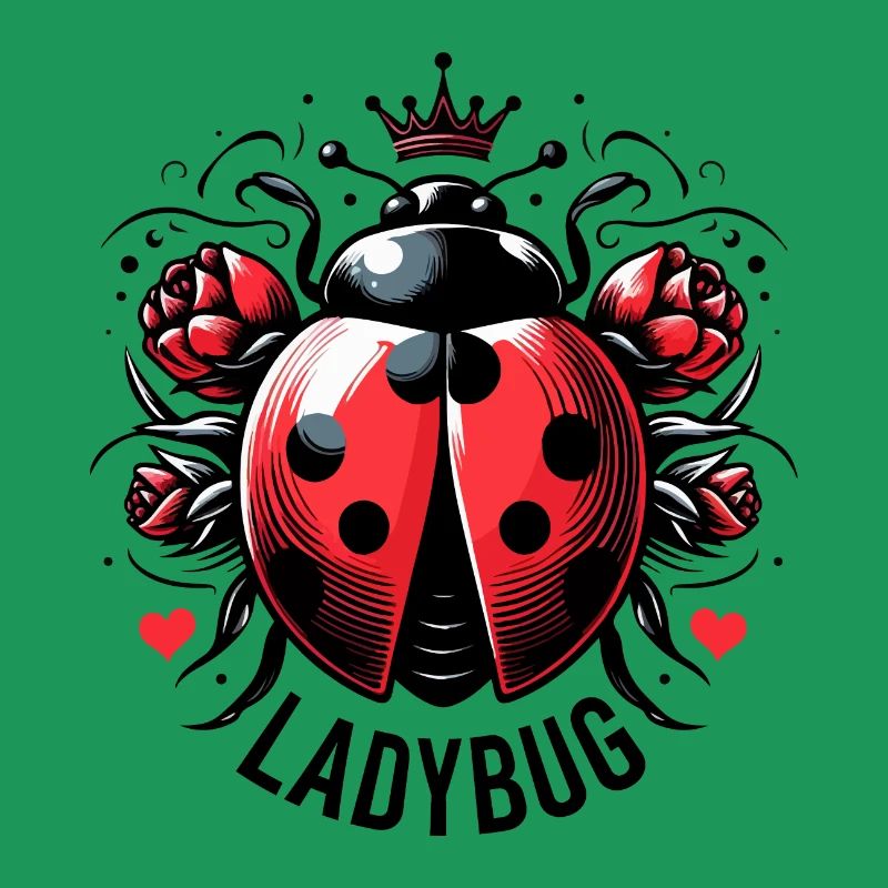LADYBUG LADYBUG FLYING DOTS INSECT LUCK