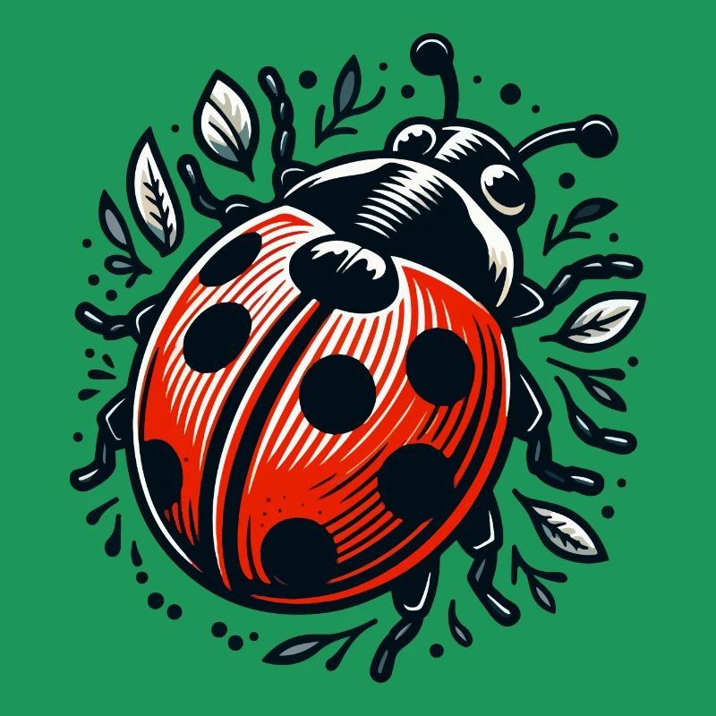 LADYBUG LADYBUG FLYING DOTS INSECT LUCK