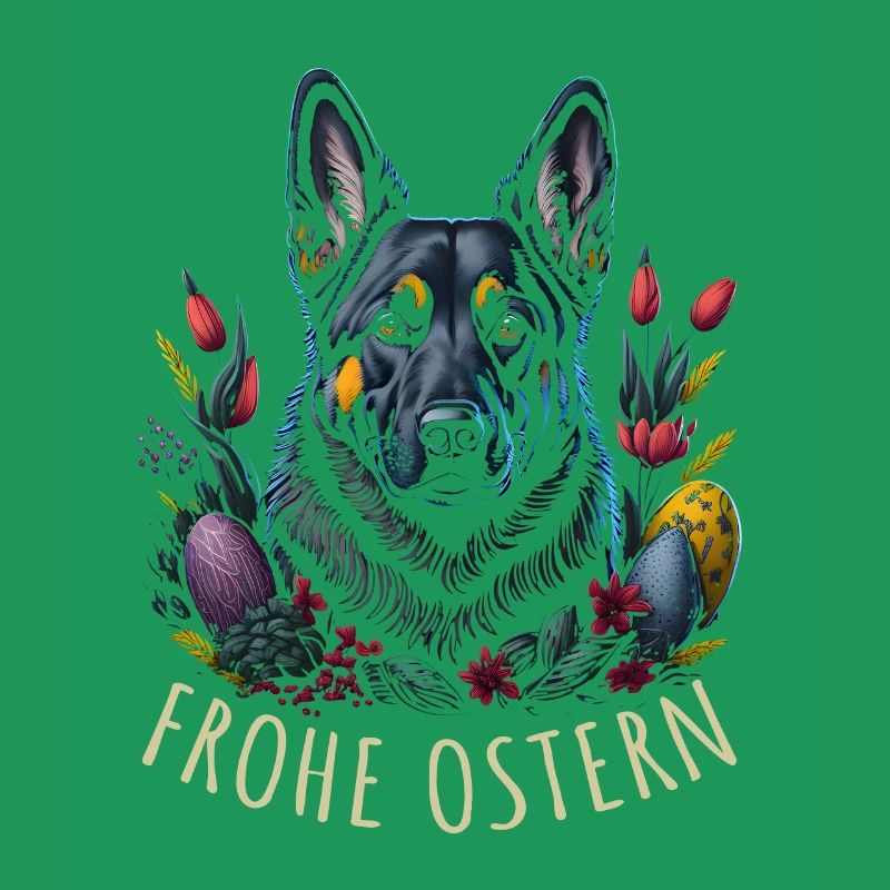 Easter Spring German Shepherd Dog