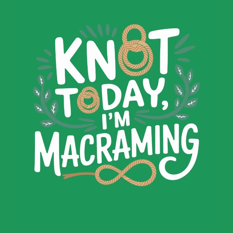 Funny macrame quote for boho macrame lovers