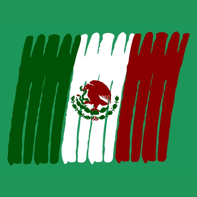 Drapeau du Mexique peint drapeau peint