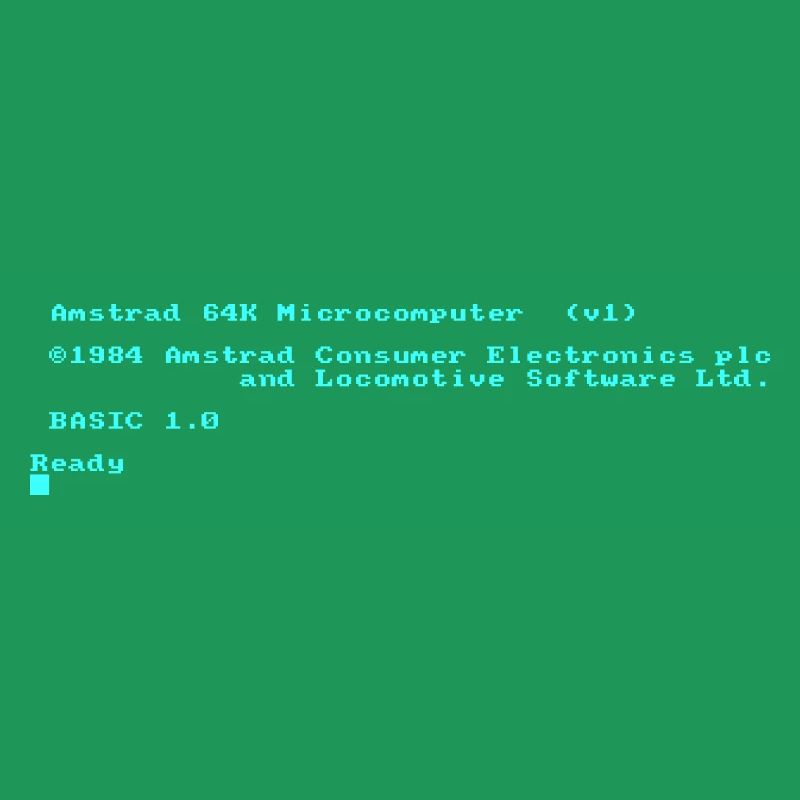 Amstrad CPC 464 Green Screen BASIC retro computer