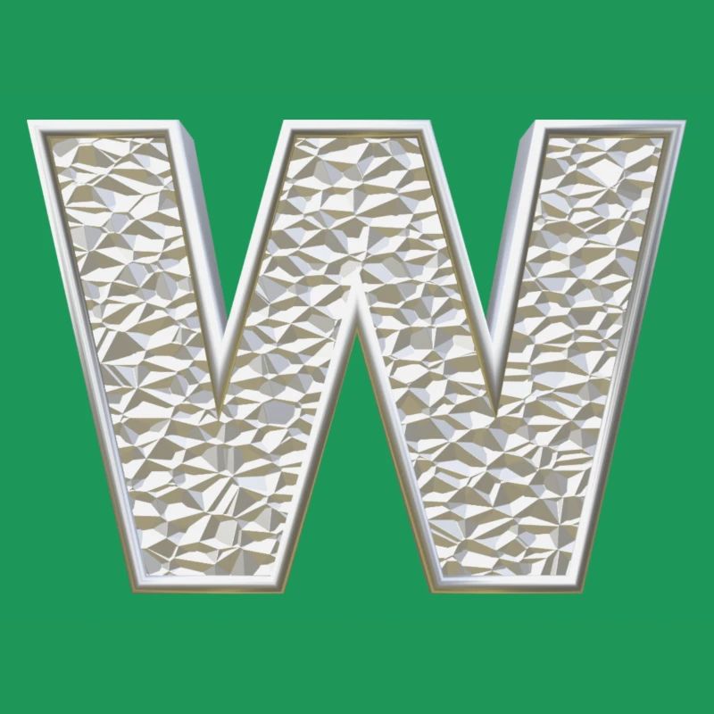 W, lettre, initiale, monogramme,
