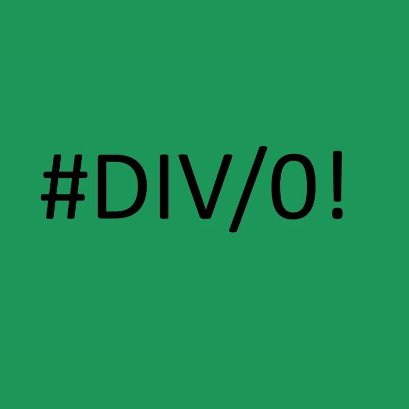 #DIV/0! Excel Error