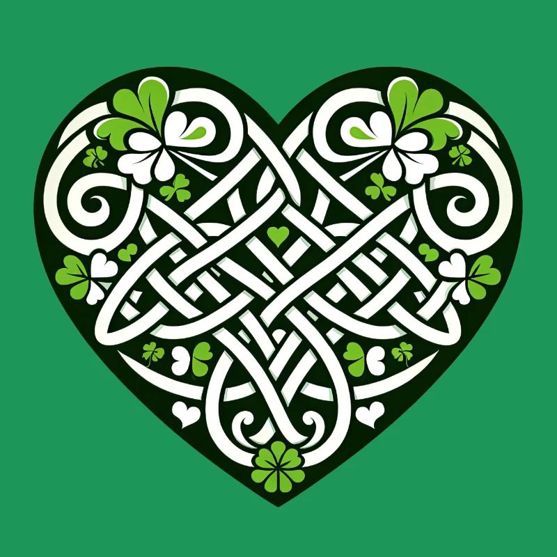 Celtic Heart St. Patrick’s Day Heart Script