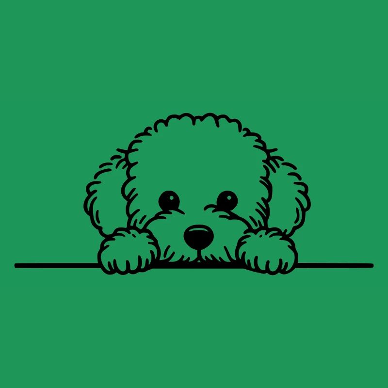 Peeking Maltese - Maltipoo Vector