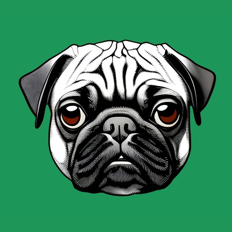 Pug Design Motif d’impression graphique