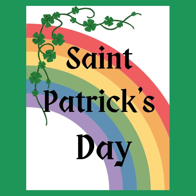 Fête de la Saint-Patrick avec arc-en-ciel