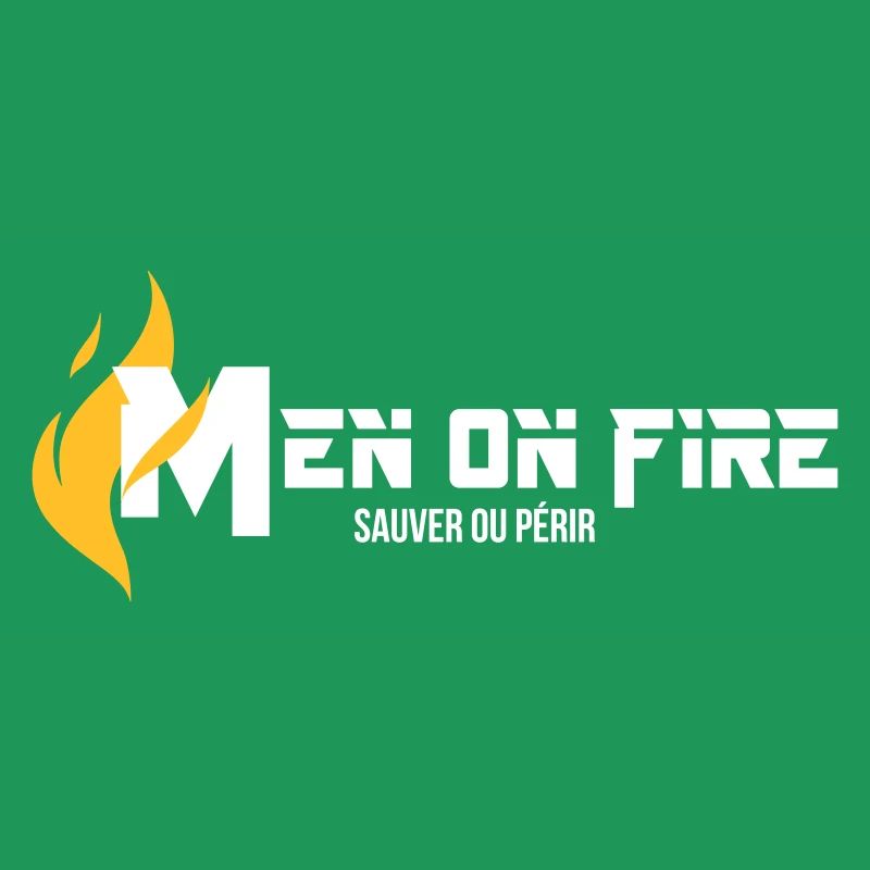 fireman men on fire white