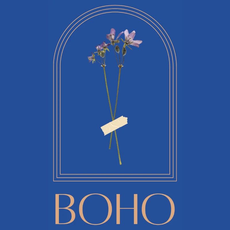Bouquet de fleurs boho dans un cadre arche