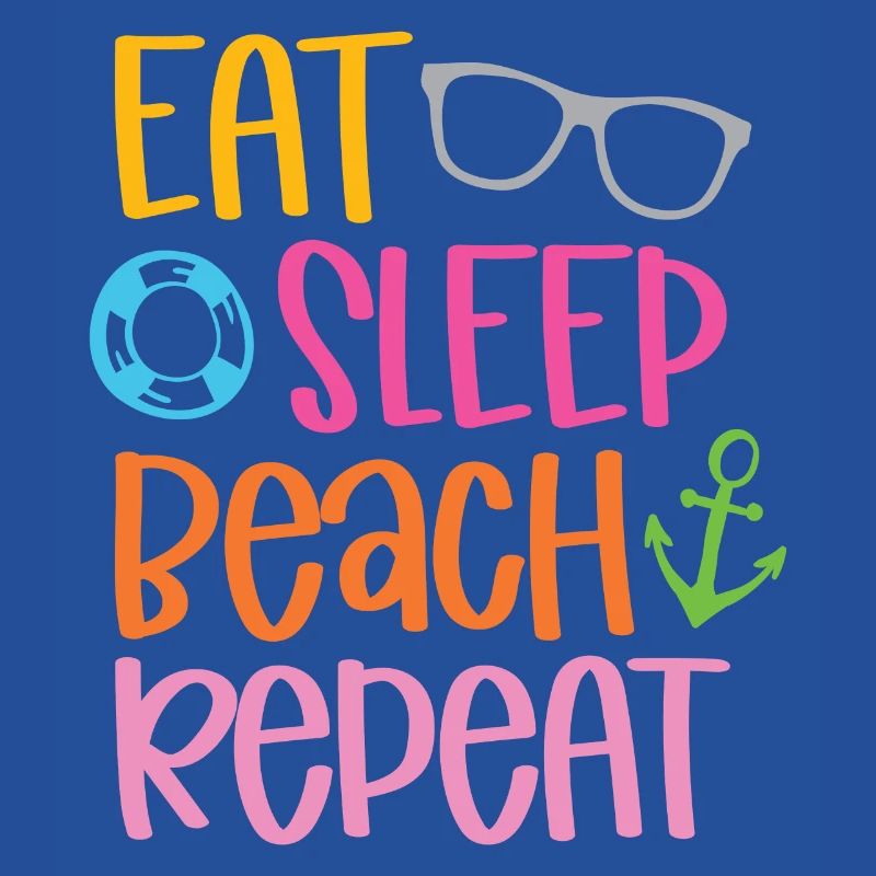 Manger dormir sur la plage répéter