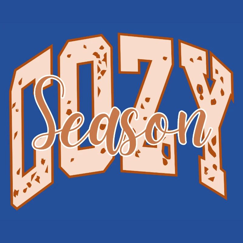 Cozy season exploded pattern and bold typography