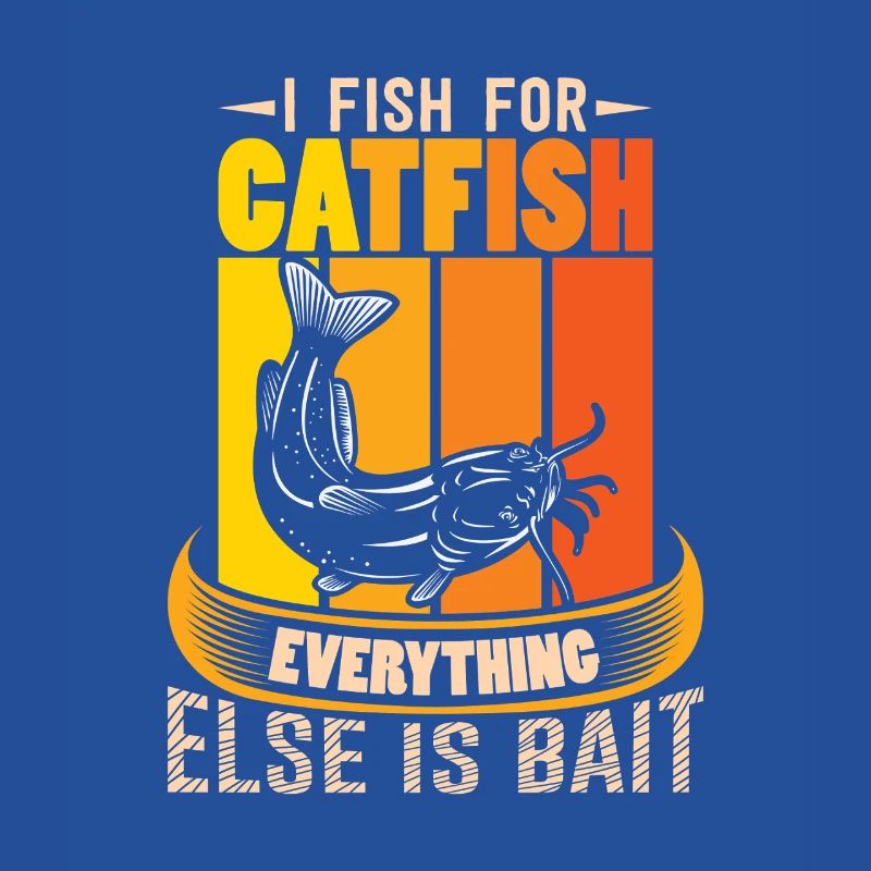 Poisson-chat pêcheur poisson-chat pêchent le poisson-chat