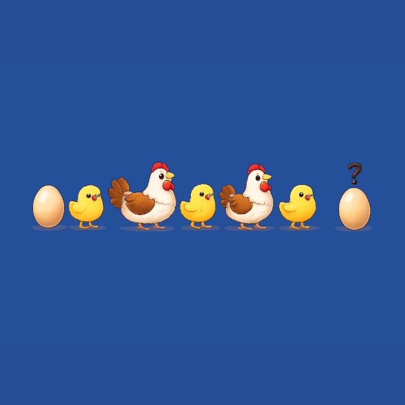 Evolution egg chick hen darwin