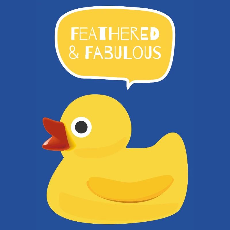 Conception de canard à plumes et fabuleuse