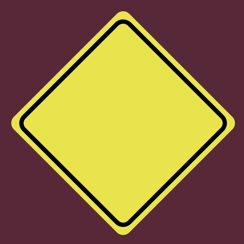 Warning Sign Yellow Empty - 2 Color Vector