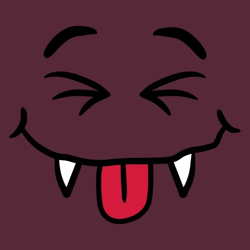 Lustig Frech Comic Monster Vampir Gesicht