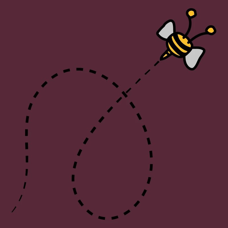 Dashed line bee
