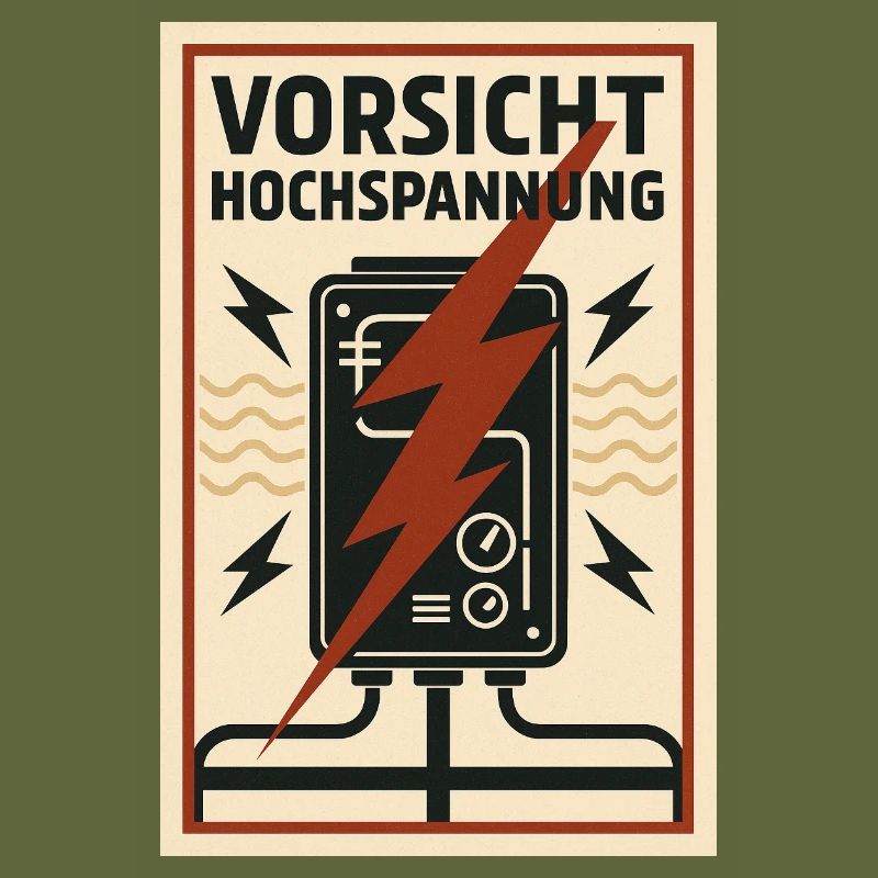 Caution High Voltage Current Warning Sign