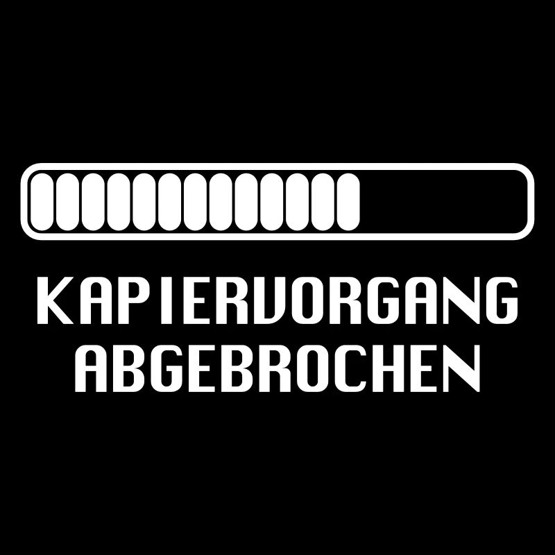 Kapiervorgang abgebrochen Nerd Geek Kop
